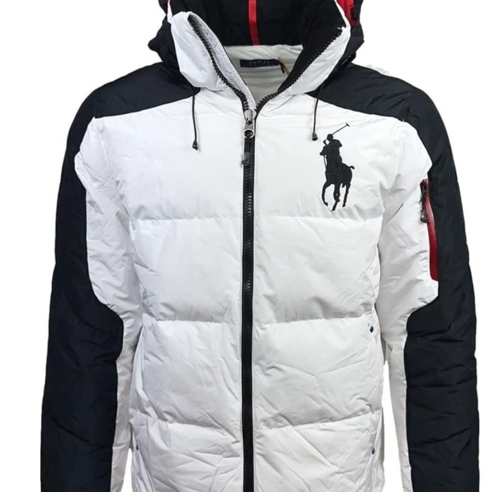 Ralph Lauren Big Pony White & Black Puffer Jacket - Men's 2XLT